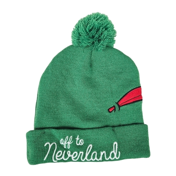Disney Peter Pan Off to Neverland Beanie Hat with Pom Pom Unisex - Picture 1 of 8